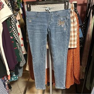 SO Kids Blue Jeans with Butterfly Detail